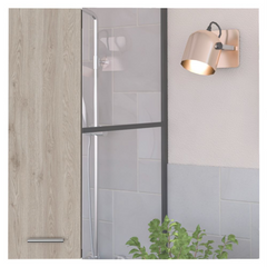 Medicine Double Door Cabinet 23" H,Four Interior Shelves, Light Gray