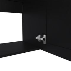 Wall Cabinet, 2 Doors, Black Wengue
