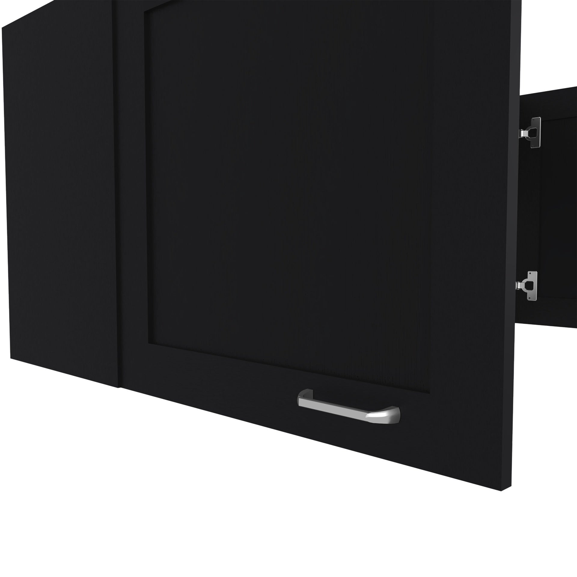 Wall Cabinet, 2 Doors, Black Wengue