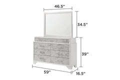 Soul Modern Style Mirror Made with wood in White(Includes Mirror Only)      same asG150108661  (NJ inventory)
