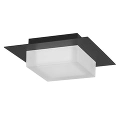 8 inch Square Black Integrated LED Flush Mount