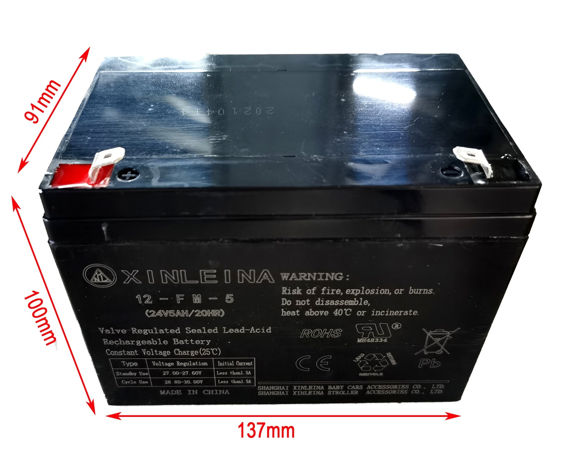 24v 5Ah Battery for Kids Ride on car, Valve Regulated Lead-Acid Rechargeable Battery,Rechargeable Replacement Battery for Kids Ride ons