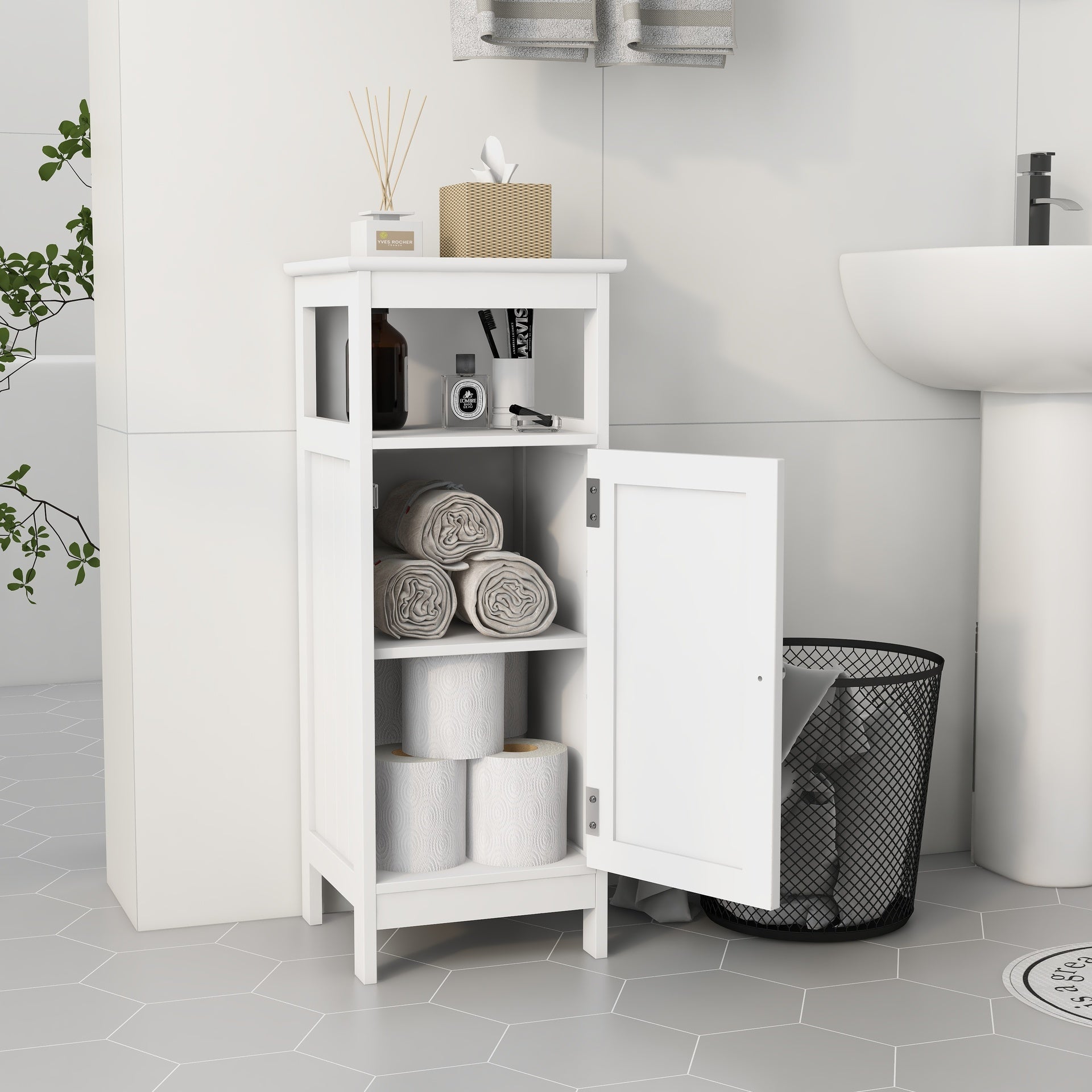Bathroom single door cabinet