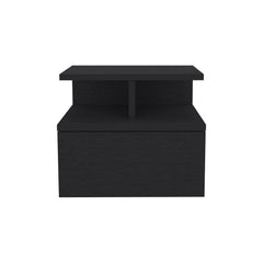 Floating Nightstand Flopini, One Drawer, Black Wengue Finish