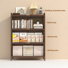 44'' Tall Metal 3 Flip Doors Cabinet,  with Ample Storage Space for Bedroom, Office, Living Room, Hallway, Entryway ( Walnut )