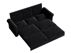 Chesterfield Sofa,93.7" King Pull Out Sofa Bed,3-in-1 Velvet Convertible Sleeper Sofa with Nailhead Trim & Rolled Arm,Multi-Functional Sofa Bed for Black