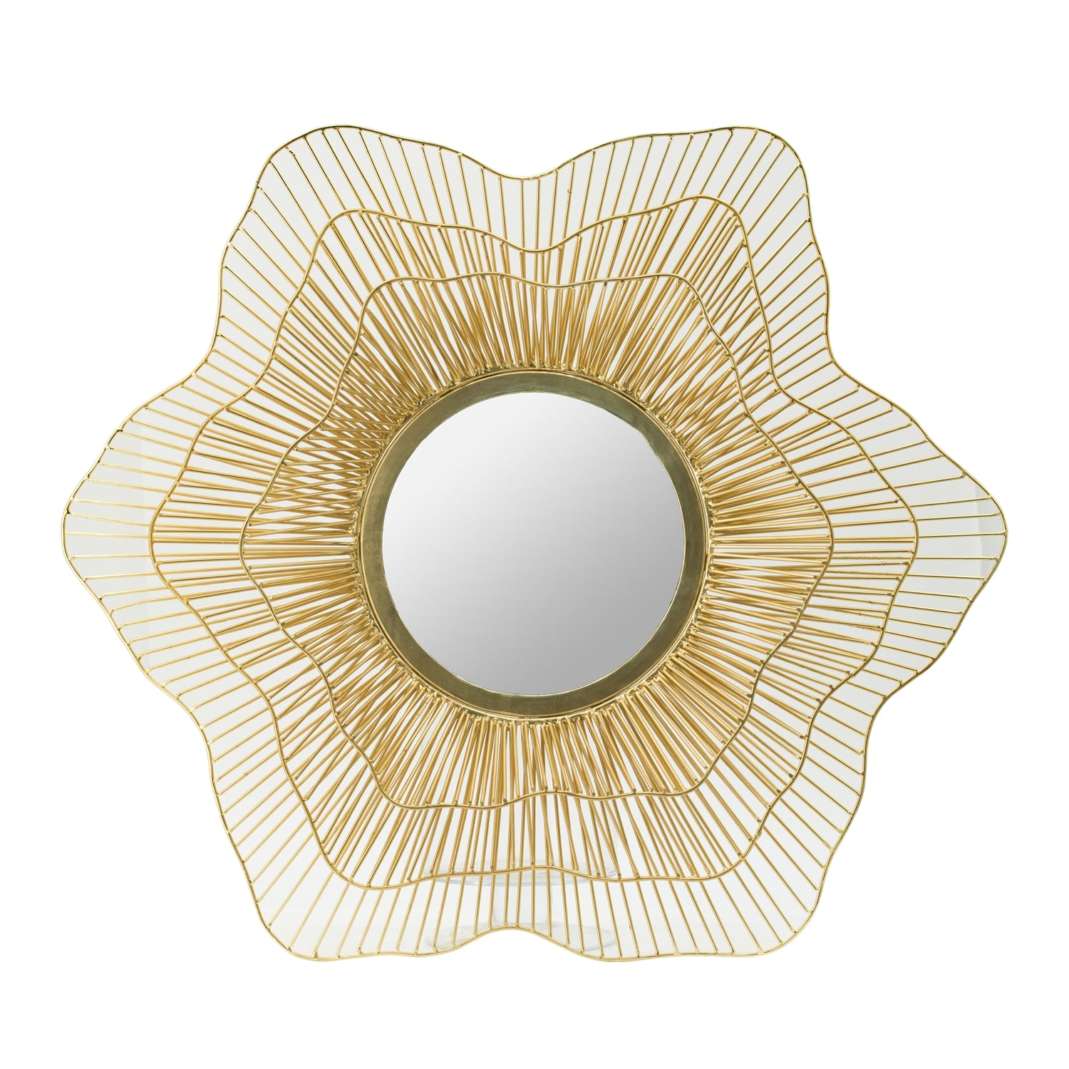 D27x2.4" Metal Mirror, Wall Mounted Mirror Home Decor for Bathroom Living Room
