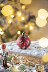 D3" Christmas Ball Ornaments, Glass Decorative Hanging Ball Christmas Tree Ornaments for Holiday Party Decorations, Set of 12