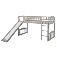Twin size Loft Bed with Slide and Ladder, Gray(OLD SKU:LT000504AAE)