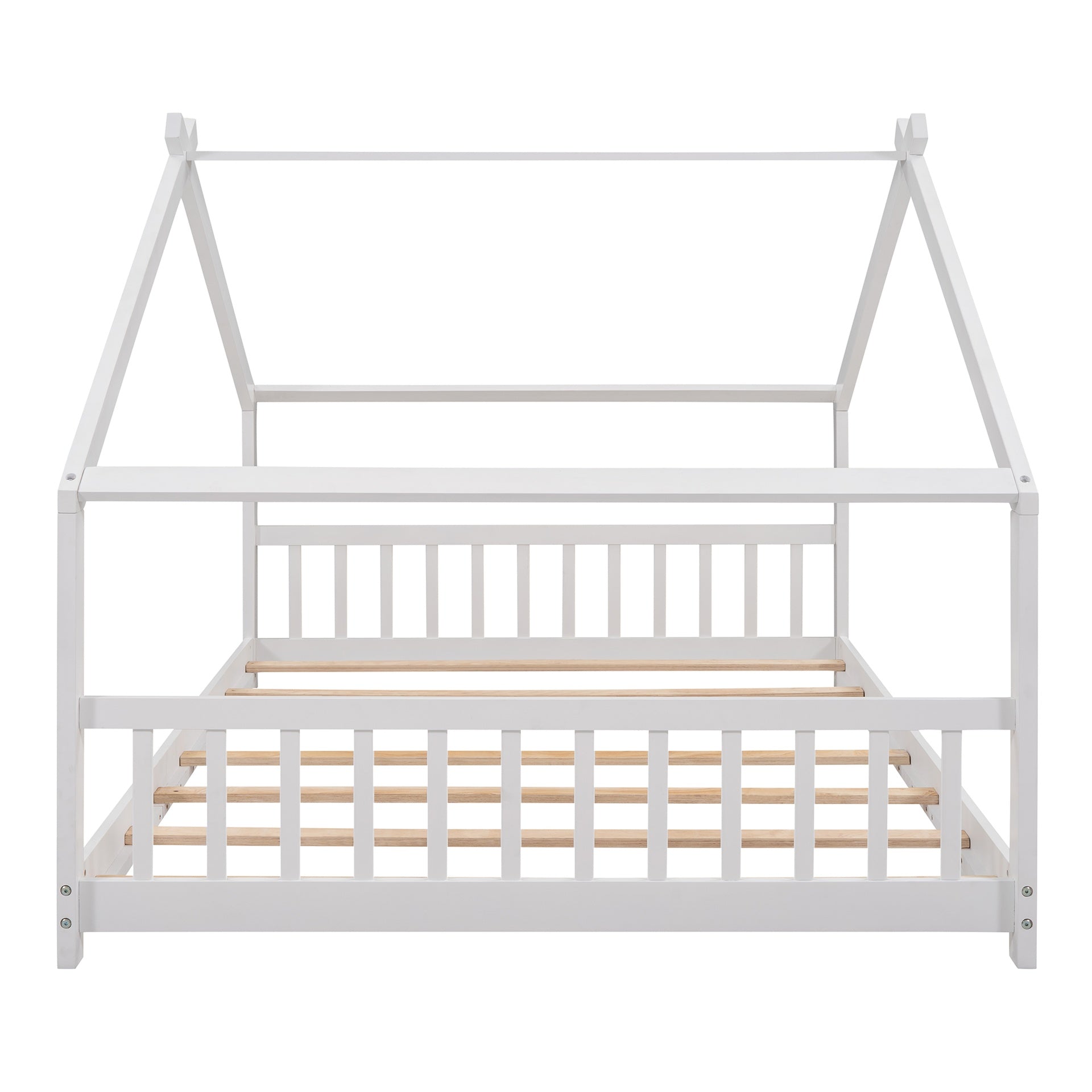 Full Size House Bed Wood Bed, White(OLD SKU:WF282522AAK)