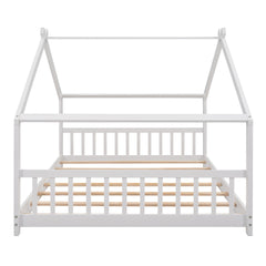 Full Size House Bed Wood Bed, White(OLD SKU:WF282522AAK)