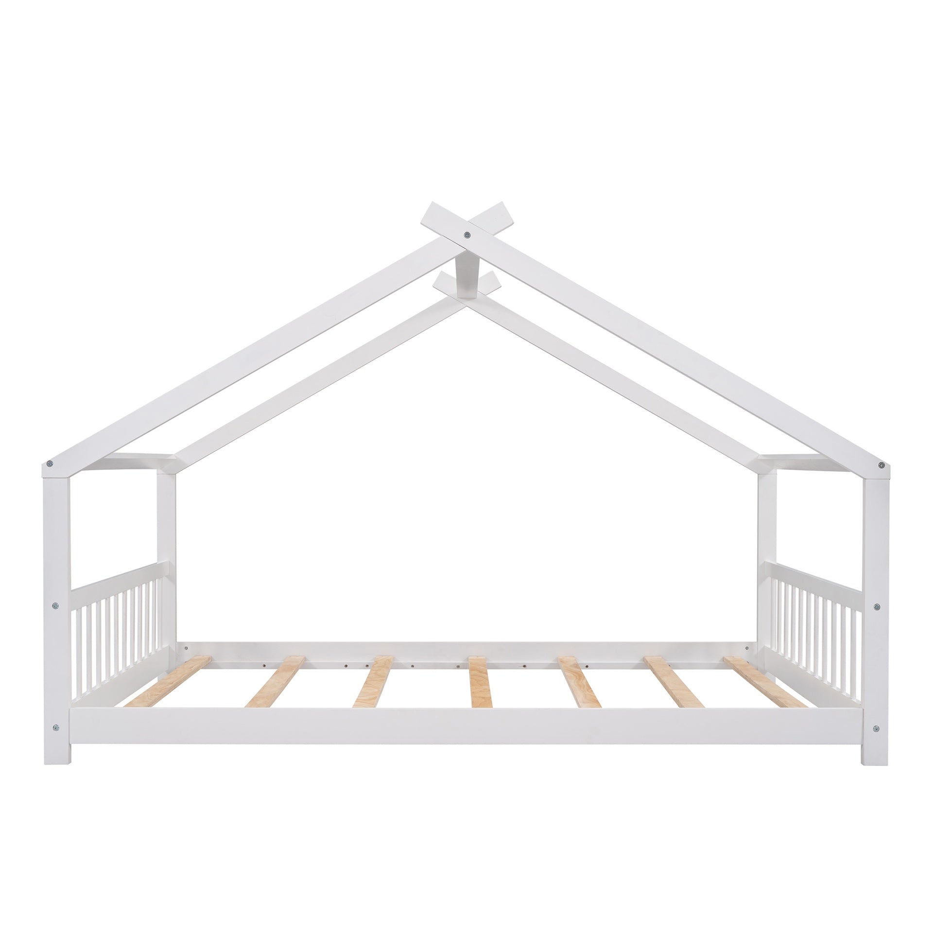 Full Size House Bed Wood Bed, White(OLD SKU:WF282522AAK)