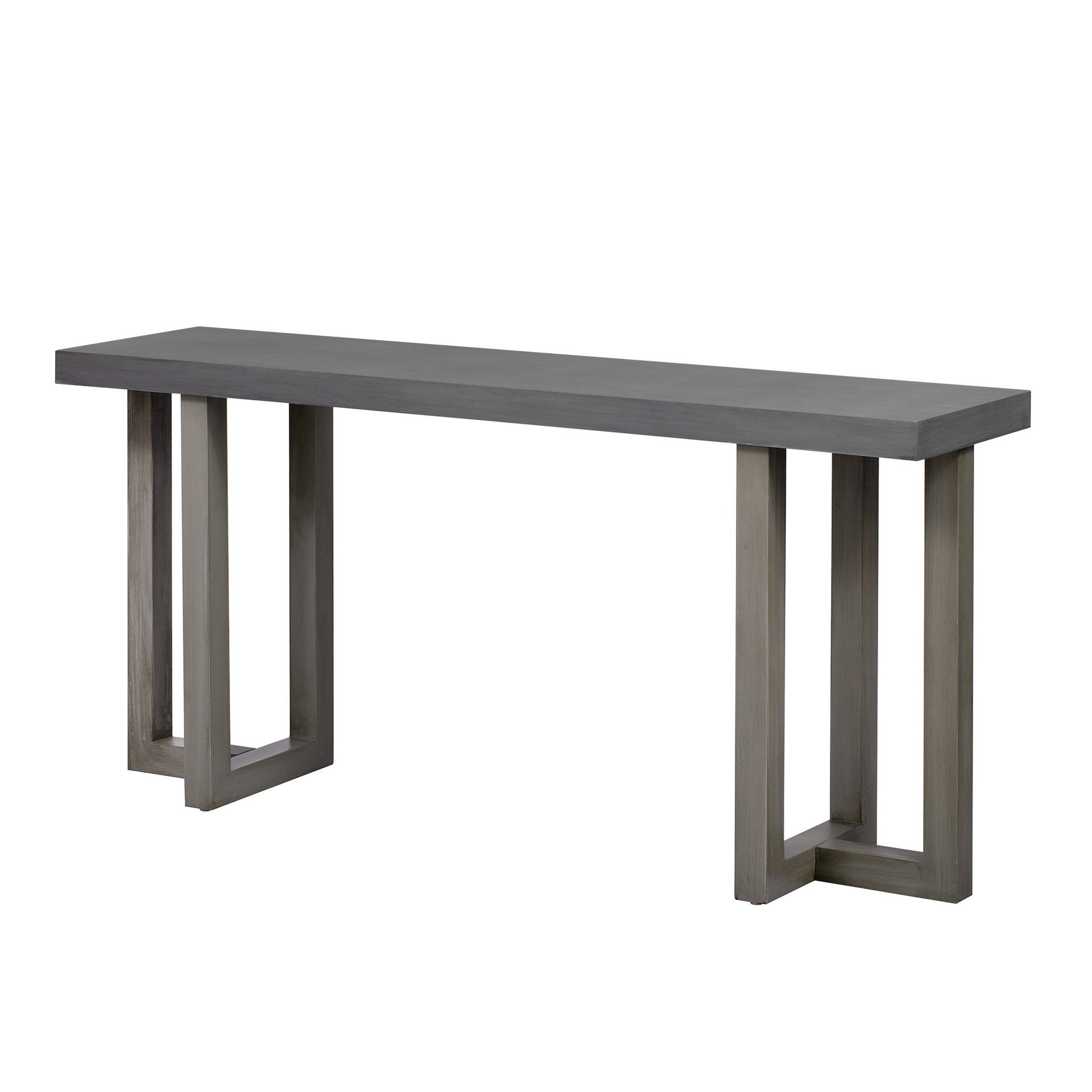 U_STYLE Geometric Design Console Table with Solid Pine Legs,Suitable for Entryway, Hallway, Living Room, Bedroom