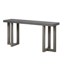U_STYLE Geometric Design Console Table with Solid Pine Legs,Suitable for Entryway, Hallway, Living Room, Bedroom