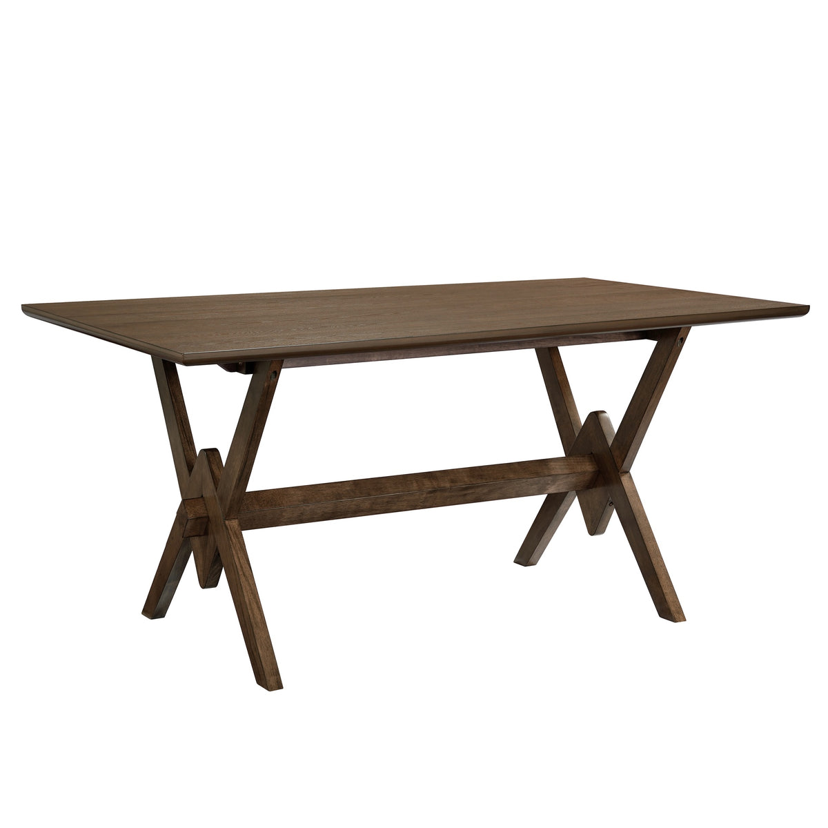 63" Double V Dining Table-Walnut