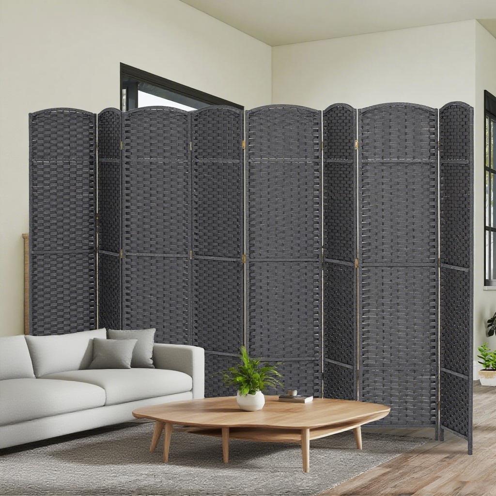 8 Panel Folding Room Divider Screen Privacy Screen Freestanding