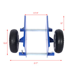 600lb Panel Dolly , 10in. Pneumatic Wheels ,blue