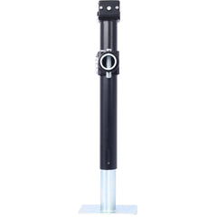 Weld-On Pipe-Mount Swivel Trailer Jack, 5,000 lbs. 15-1/2 Inches Vertical Travel, black