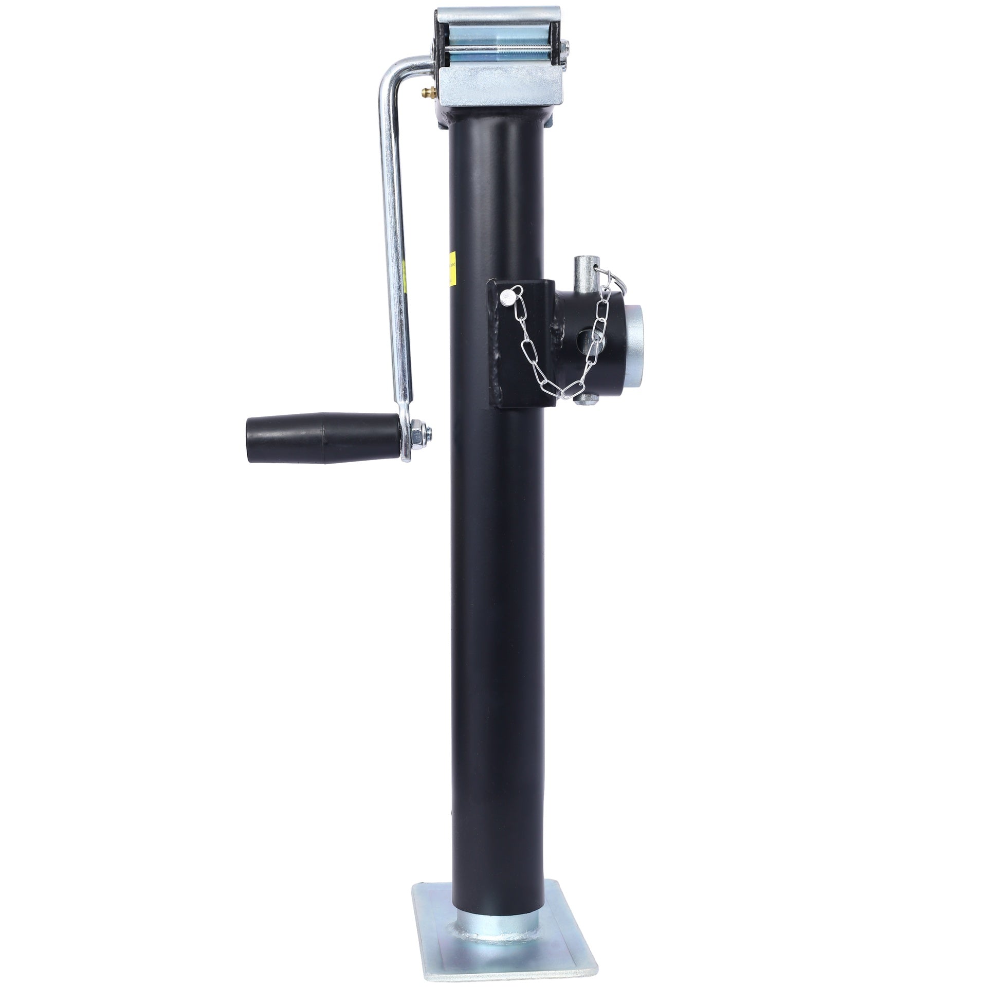 Weld-On Pipe-Mount Swivel Trailer Jack, 5,000 lbs. 15-1/2 Inches Vertical Travel, black