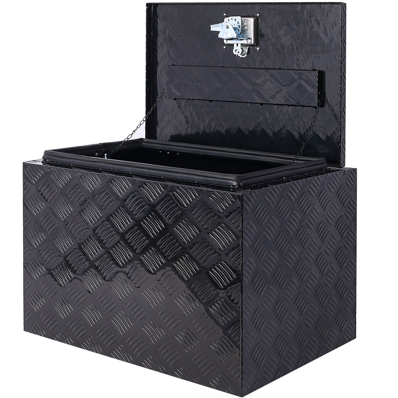24inch Aluminum tool box,heavy duty truck bed tool box,outdoor trailer pickup storage tool box,RV storage organizer,underbody  box w/lock keys,black