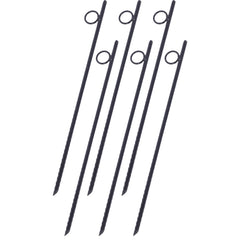 Rebar stake with loop 6pcs Grip Rebar 3/8x 18 Inch Steel Durable Heavy Duty Tent Canopy Ground Stakes with Angled Ends and 1 Inch Loops for Campsites and Canopies