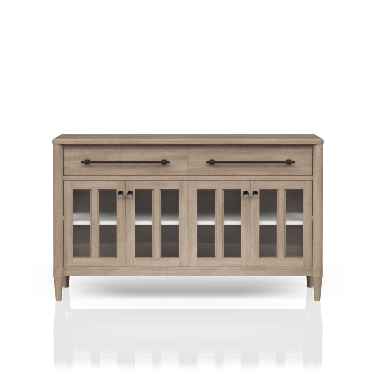 Power Raedy Buffet with Glass Cabinet Doors