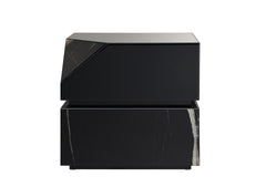 Drisana Black Mirrored Finish End Table