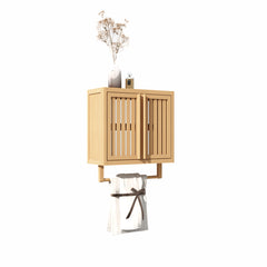 Bathroom cabinet wall mounted  Bamboo toilet storage box