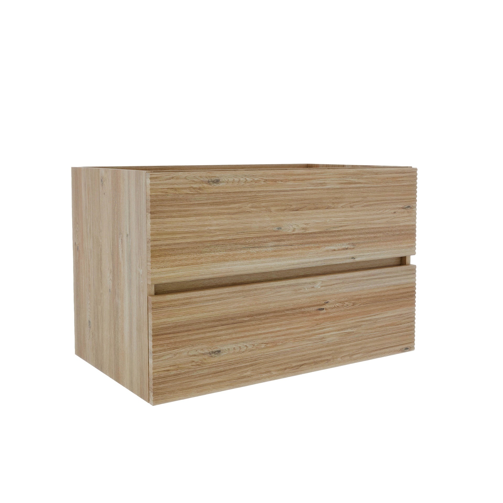 Grace 30 Rough Oak+Rough Oak Bathroom Vanity with double Soft Drawers, Wall Mounted Floating Bathroom Vanity for Modern Bathroom, KD