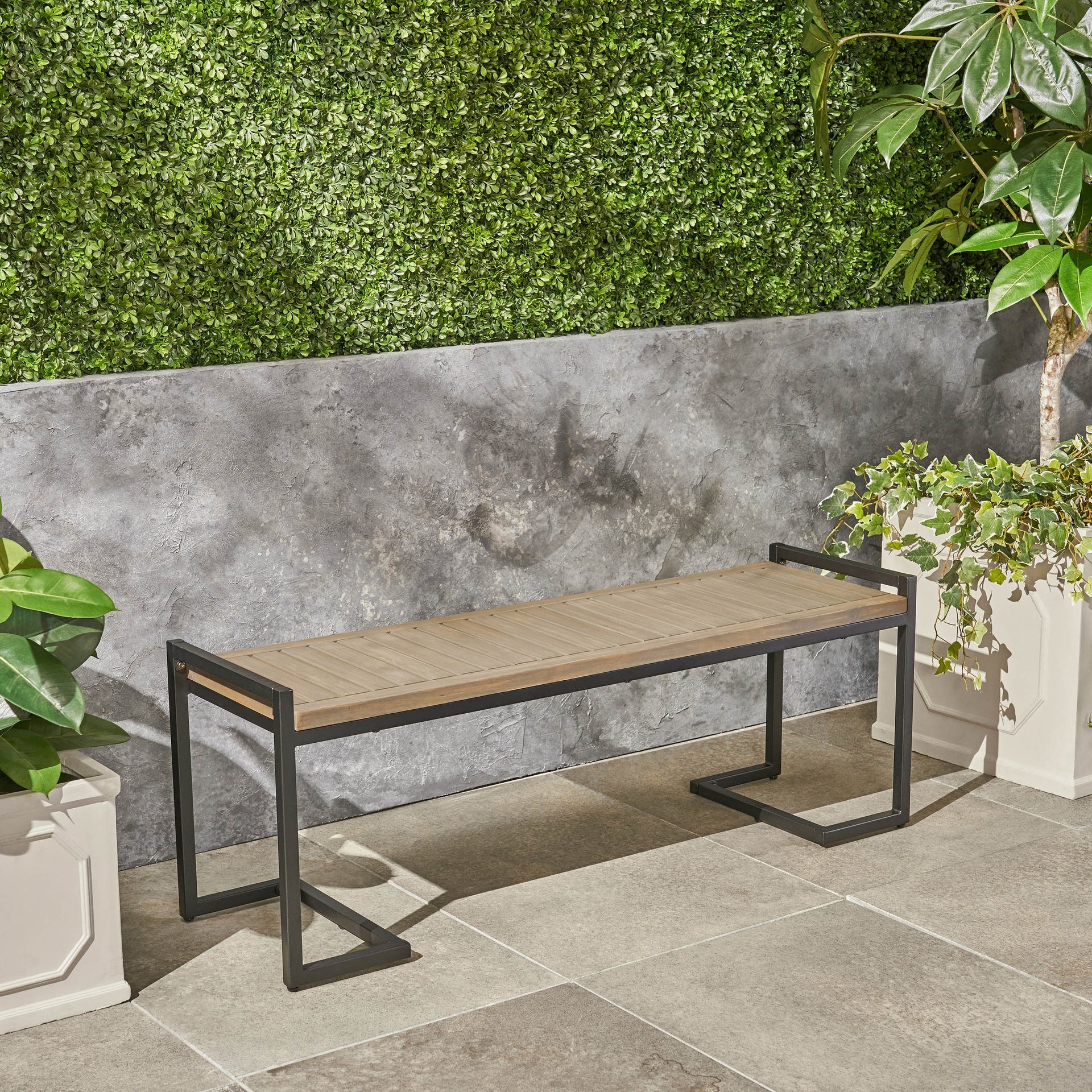 HOPKINS INDUSTRIAL WOOD AND METAL BENCH