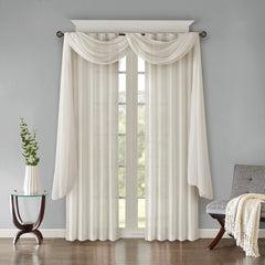 Solid Crushed Curtain Panel Pair(2 Pcs Window Panels)