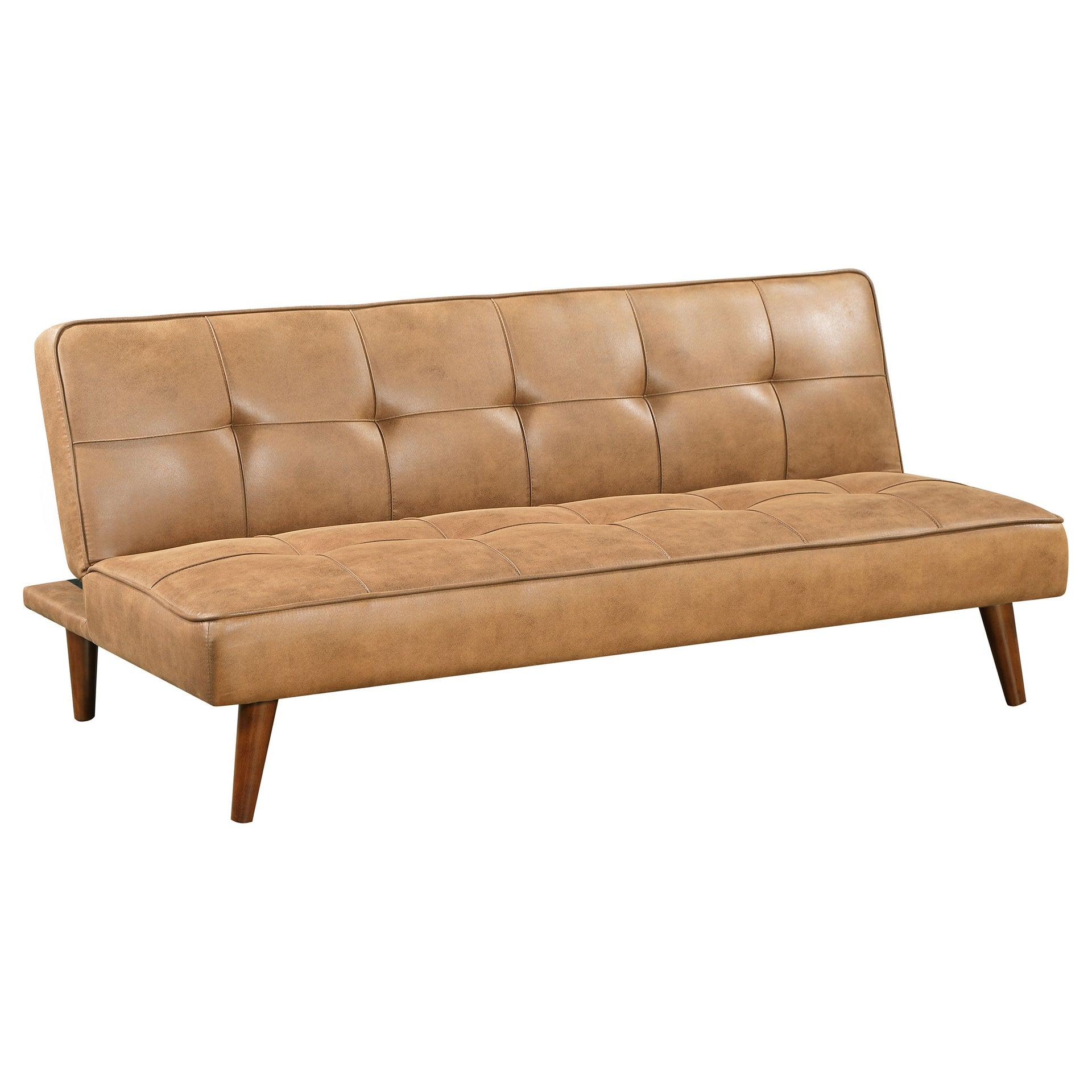 Ralston Saddle Brown Upholstered Convertible Sofa Bed