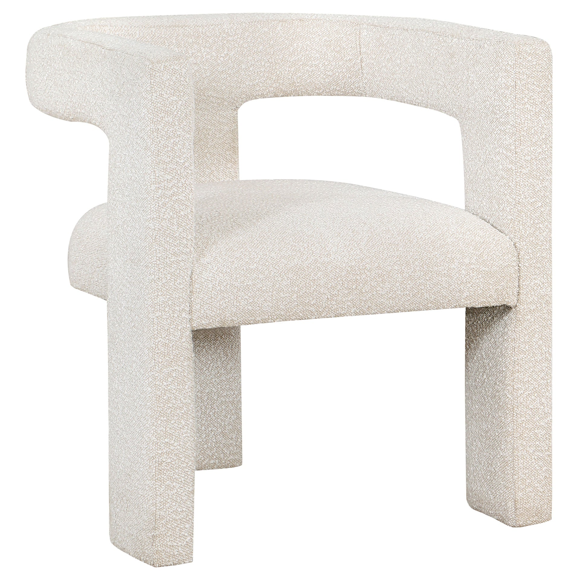 Verda White Upholstered Accent Side Chair