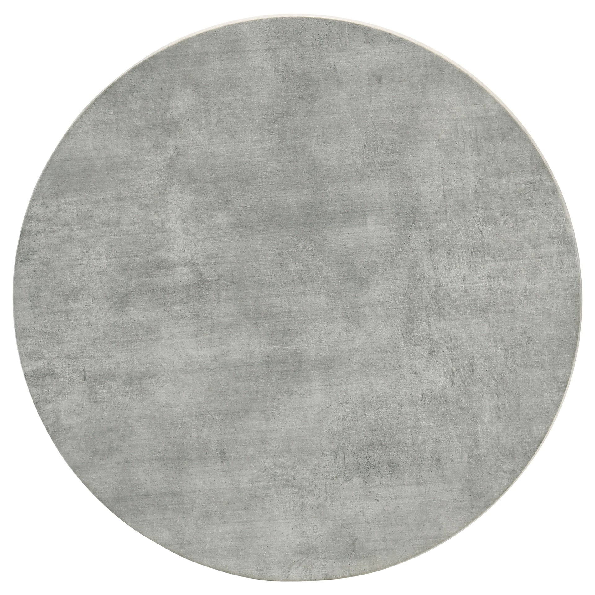 Hadi Cement and Gunmetal Round End Table