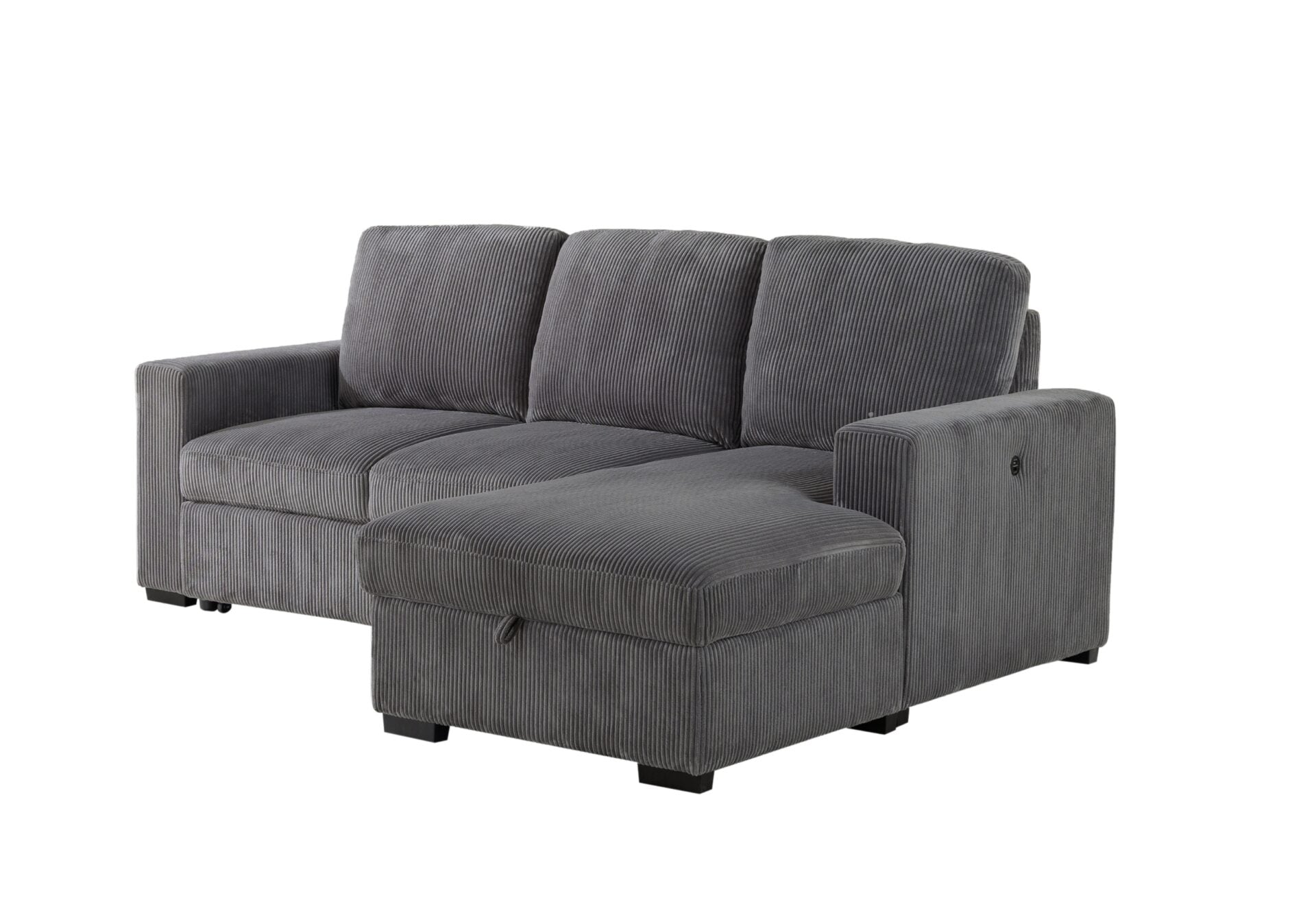 Melody Grey Sectional with Pullout
