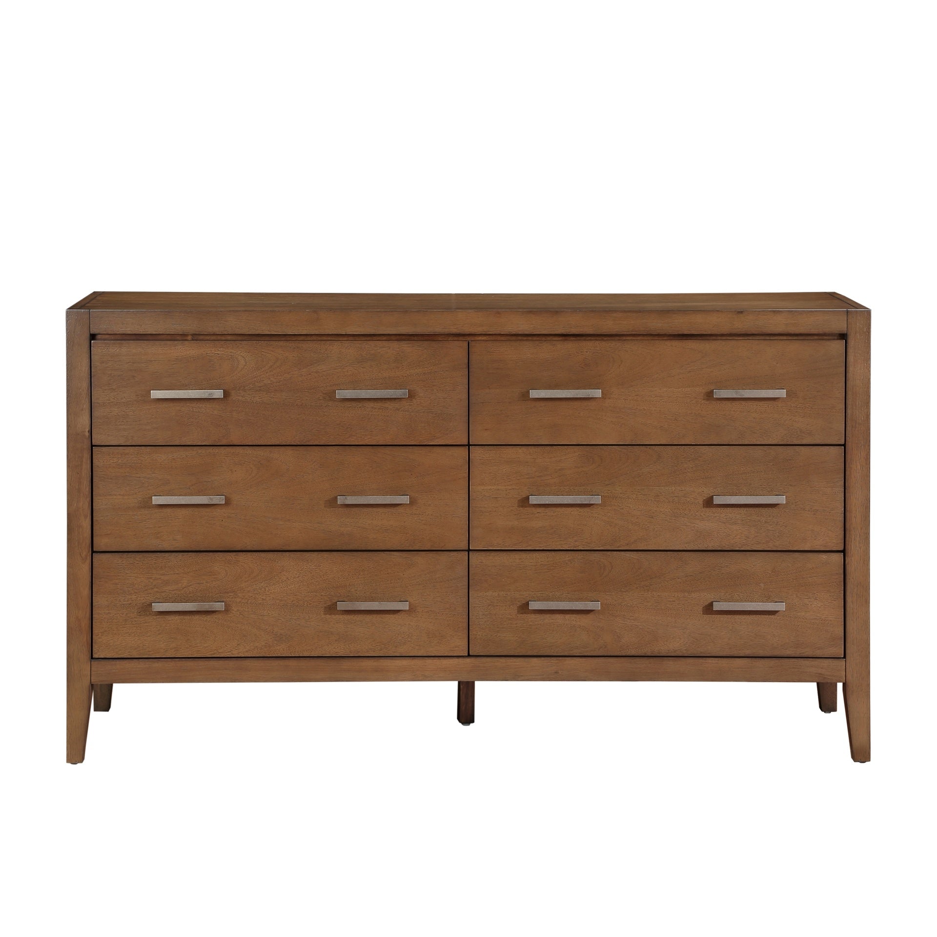 Transitional Bedroom Furniture 1pc Dresser of 6x Drawers Light Brown Finish Wooden