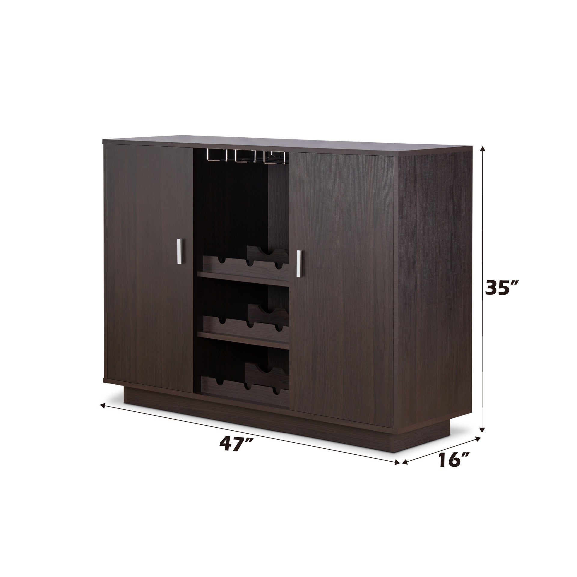 Hazen  Espresso Finish Wine Cabinet II