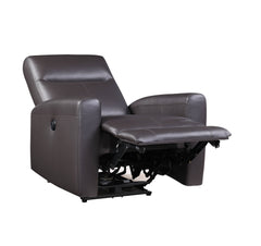 Blane Brown Top Grain Leather Match Power Motion Recliner