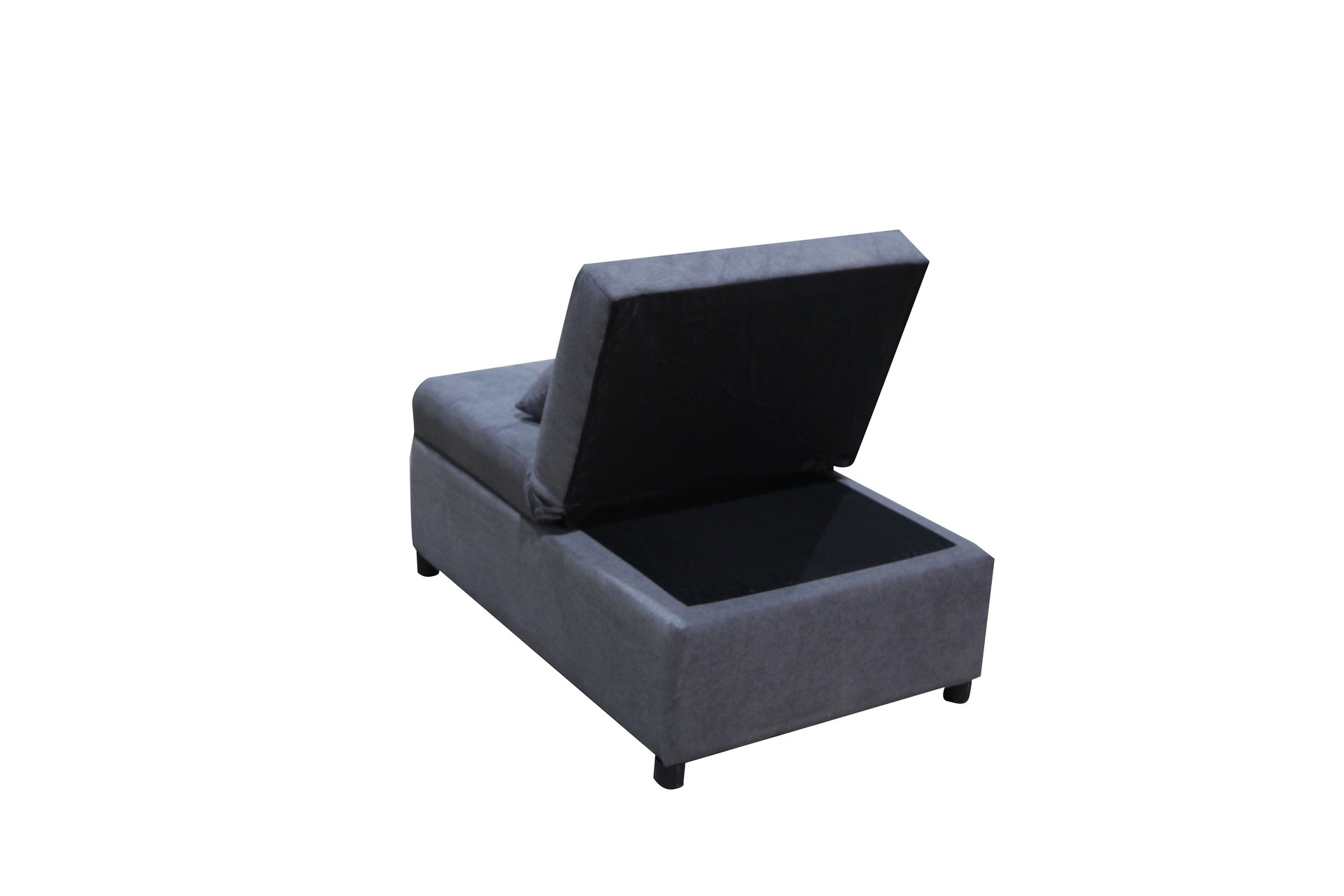 Folding Ottoman Sofa Bed Dark Gray