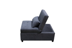 Folding Ottoman Sofa Bed Dark Gray