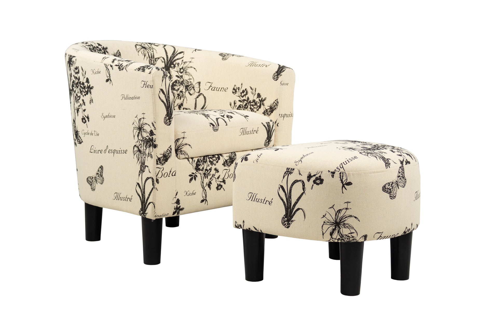 Accent Chair Chair + Ottoman