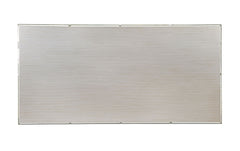 Transitional Style 1pc Bench Upholstered Button Tufted Seat Flannelette Cushion Silver And Gray Finish