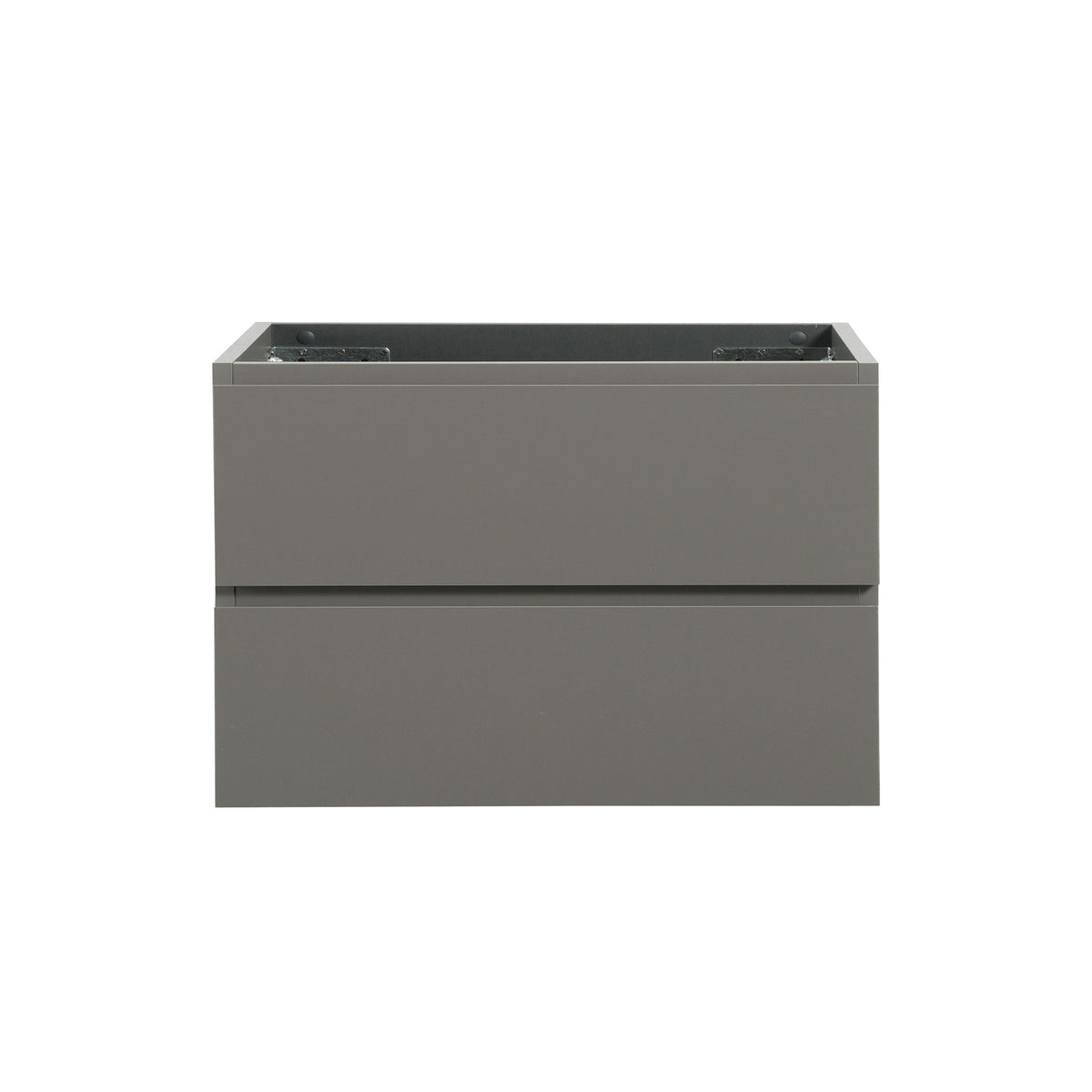 Alice-30W-102,Wall mount cabinet WITHOUT basin, Gray color, With two drawers, Pre-assembled