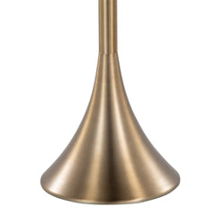 Lenuxe 65" Contemporary Metal Floor Lamp in Matte Golden Bronze Metal and White Linen from Grandview Gallery by LumiSource