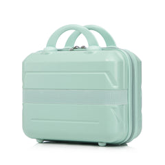 14"/20" 2 pcs/set in ABS Spinner Wheel Luggage, with Combination Lock,14" Cosmetic Case (Mint Green)