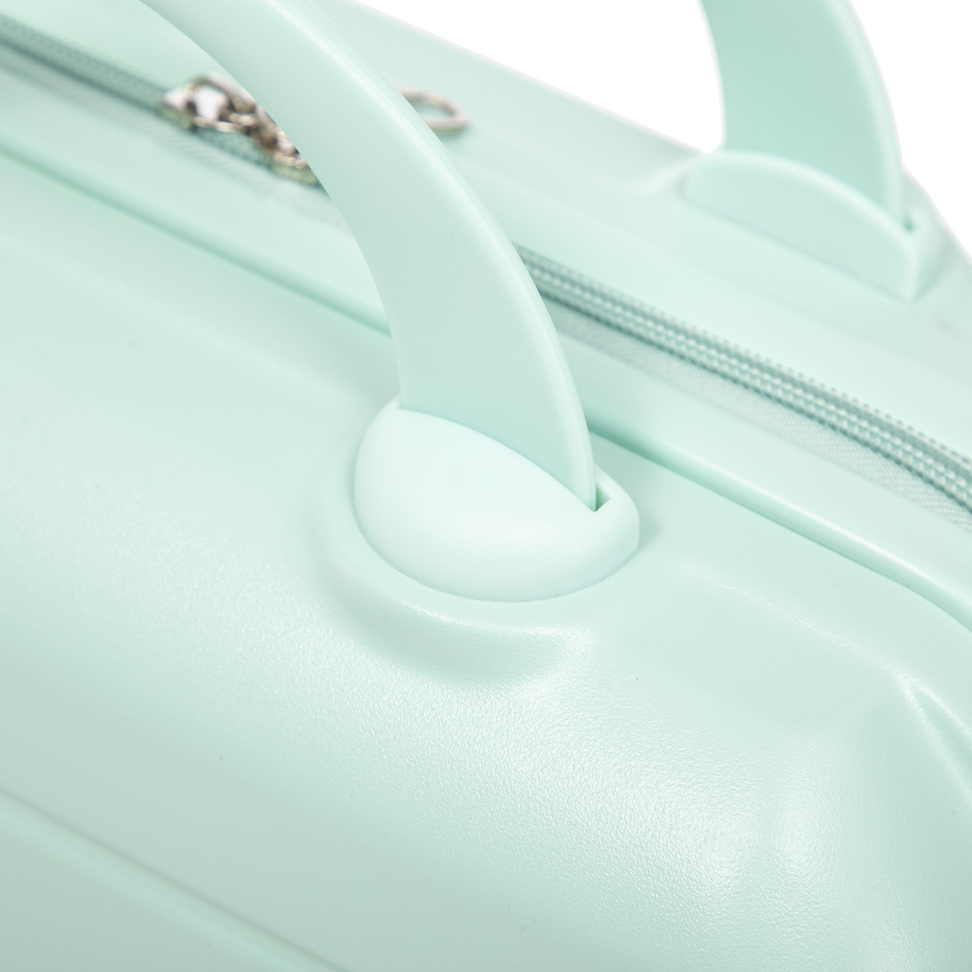 14"/20" 2 pcs/set in ABS Spinner Wheel Luggage, with Combination Lock,14" Cosmetic Case (Mint Green)