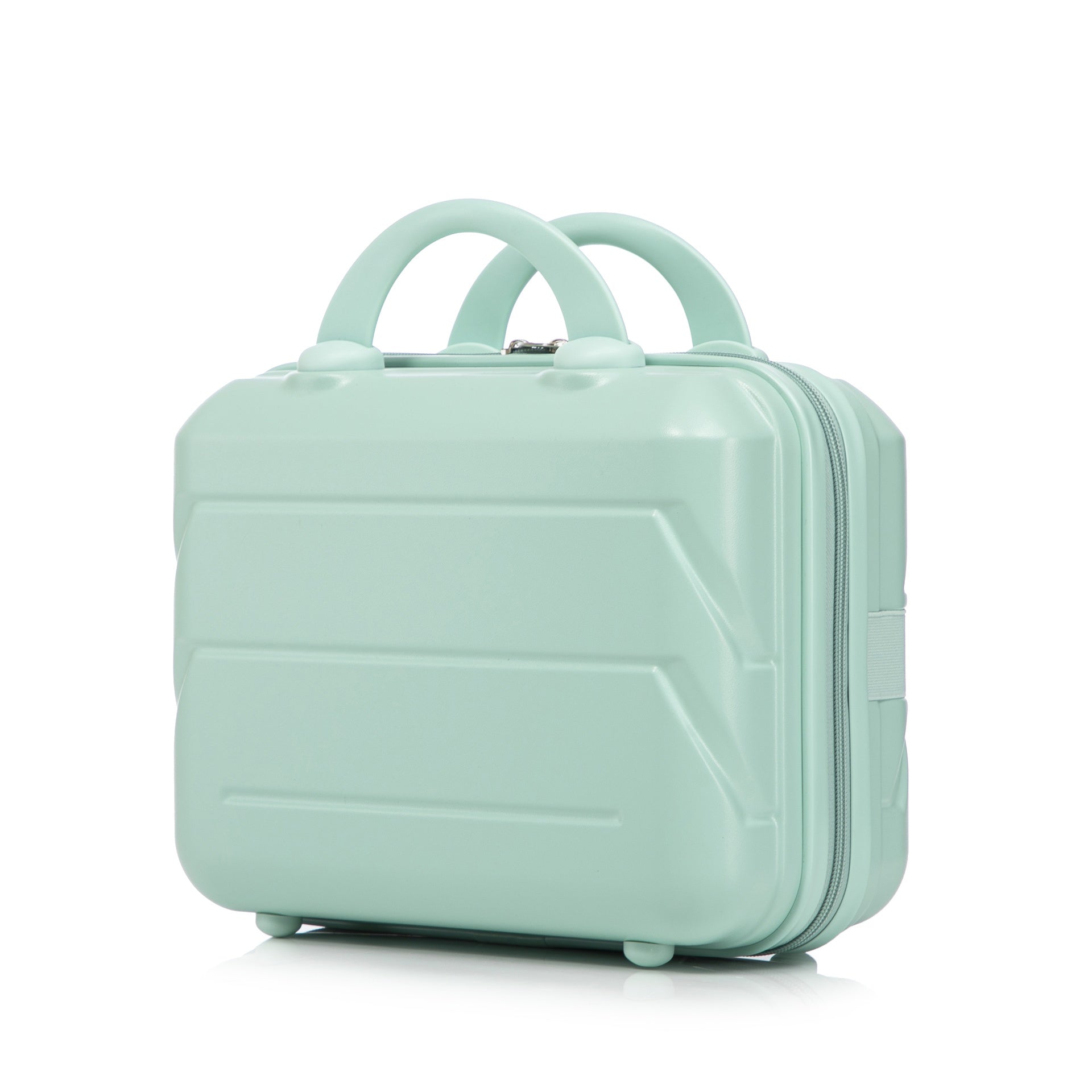 14"/20" 2 pcs/set in ABS Spinner Wheel Luggage, with Combination Lock,14" Cosmetic Case (Mint Green)
