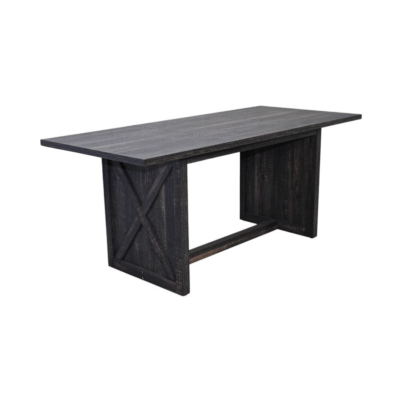 70.87" Farmhouse Large Dining Table for 6-8 People,  Rectangular Wood Dining Table, Rustic Kitchen Dinner Table with X Solid Legs for Dining Room & Living Room,  Gray