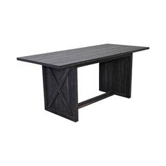 70.87" Farmhouse Large Dining Table for 6-8 People,  Rectangular Wood Dining Table, Rustic Kitchen Dinner Table with X Solid Legs for Dining Room & Living Room,  Gray