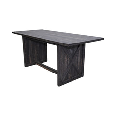 70.87" Farmhouse Large Dining Table for 6-8 People,  Rectangular Wood Dining Table, Rustic Kitchen Dinner Table with X Solid Legs for Dining Room & Living Room,  Gray